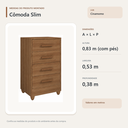 Ver imagem 3 de Cômoda Slim 4 Gavetas para Quarto Cinamomo Formimóveis