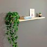 Prateleira de Parede Suspensa 100cm Natural e Branco - 2
