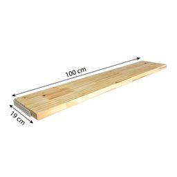 Prateleira de Parede Suspensa 100cm Natural e Branco - 3