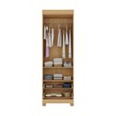 Ver imagem 4 de Guarda-roupa Infantil 62cm 2 Portas com Vidro e 2 Gavetas Nina Multimóveis Mp4502 Madeirado/branco