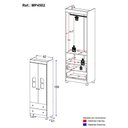Ver imagem 3 de Guarda-roupa Infantil 62cm 2 Portas com Vidro e 2 Gavetas Nina Multimóveis Mp4502 Madeirado/branco