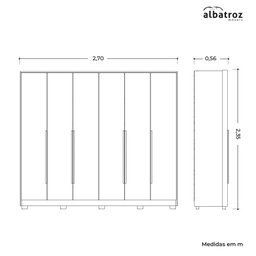 Guarda Roupa Fascinio Cinamomo - Móveis Albatroz - 4