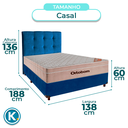Ver imagem 2 de Conjunto Cama Box Blindado Casal + Colchão Molas Ensacadas Airtech Ortobom + Cabeceira