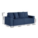 Ver imagem 3 de Sofá Retrátil 3 Lugares 200cm Nyc Azul Marinho