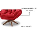 Ver imagem 4 de Poltrona Decorativa Estofada Base Giratória Califórnia Cor:vermelho