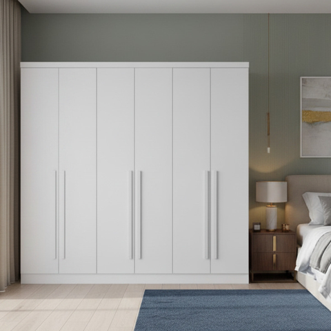Modulo de Casal Safira para Guarda Roupa em Mdf com 6 Portas e 8 Gavetas Una Mobília