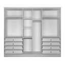 Ver imagem 4 de Modulo de Casal Safira para Guarda Roupa em Mdf com 6 Portas e 8 Gavetas Una Mobília