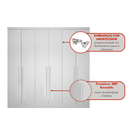 Ver imagem 3 de Modulo de Casal Safira para Guarda Roupa em Mdf com 6 Portas e 8 Gavetas Una Mobília