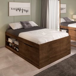 Cama de Casal Box Sapateira Moal Malbec - 2