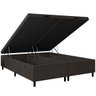 Base Box Baú King 193x203x41 Cm Veludo Marrom - 1