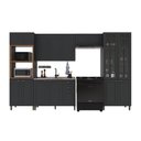Ver imagem 2 de Armário de Cozinha Modulada Completa Fidelitá Nara 100% MDF 5 Peças 350cm 16 Portas 2 Gavetas sem