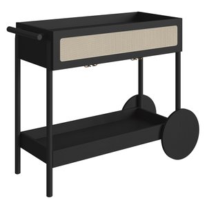 Carrinho Bar 1 Gaveta Porta Taças Arlo A10 Nero/preto - Mpozenato