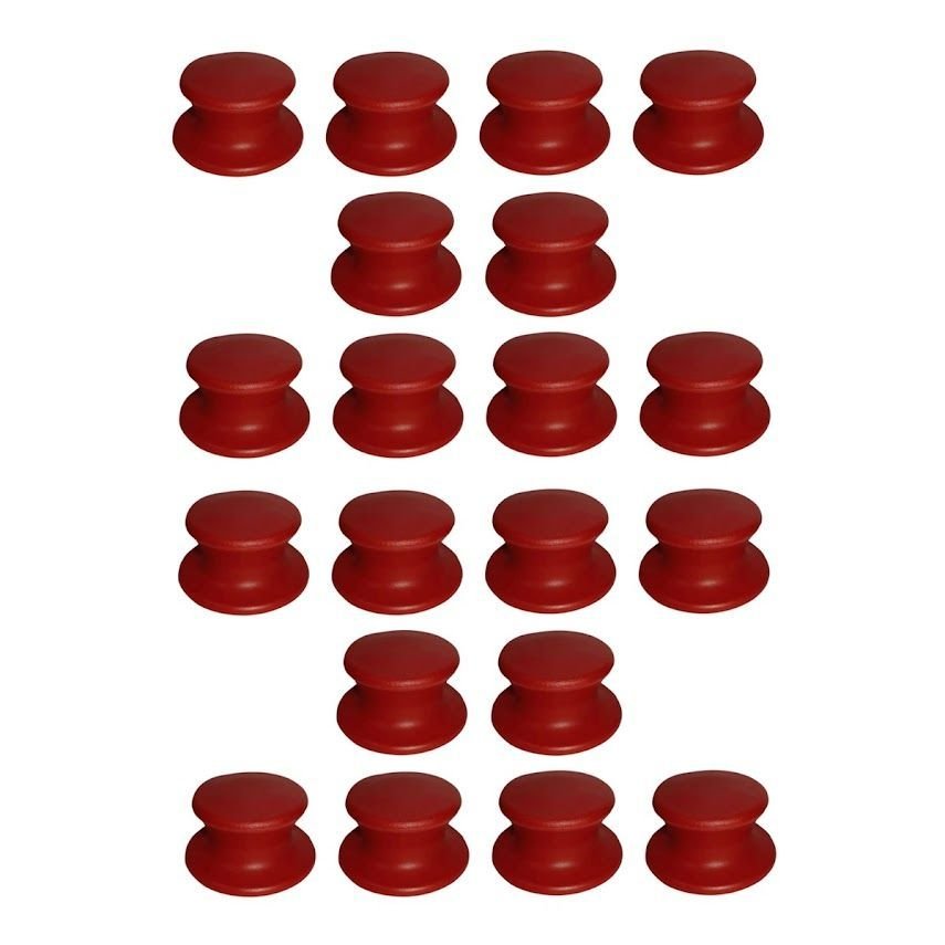 Kit 20 Pegador Puxador Tampa Vidro e Ferro Panela Vermelho - 1