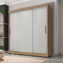 Ver imagem 2 de Guarda Roupa Casal Roupeiro Lion 3 Portas de Correr Quarto - Nature / Off White