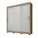 Ver imagem 1 de Guarda Roupa Casal Roupeiro Lion 3 Portas de Correr Quarto - Nature / Off White