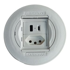 Caixa Embutir 1 Tomada 2 Usb (tipo A+c) Moveis Escritorio