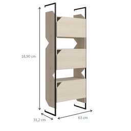 Estante Suspensa 3 Portas Soul Moderno  - 2