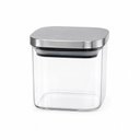 Ver imagem 1 de Pote Hermético Quadrado Vidro com Tampa de Inox 700ml
