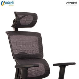 Cadeira Office Oregon com Tela Mesh e Braços Rebatíveis 3d Verde ou Preta - Rivatti - 7