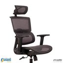 Ver mais imagens de Cadeira Office Oregon com Tela Mesh e Braços Rebatíveis 3d Verde ou Preta - Rivatti