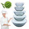 Conjunto 5 Potes de Vidro Hermetico com Tampa Kit Vasilha Hermética para Guardar Comida Branco - 2