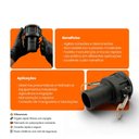 Ver imagem 4 de Kit 02 Engates Rápido Conexão Fêmea Espigão 2,5 Polegadas em Polipropileno Preto