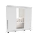 Ver imagem 2 de Guarda-roupa Casal Madrid 3 Portas 4 Gavetas com Espelho Branco - Politorno