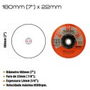 Ver imagem 2 de Kit 30 Discos de Corte Inox Samurai 1.6 180x22mm 7 Polegadas