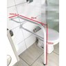 Barra Segurança Lateral Apoio C Pé Banheiro Deficiente Idoso - Branco - 2