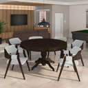 Ver mais imagens de Conjunto Mesa de Jogos Bellagio e 6 Cadeiras Madeira Poker Base Estrela Linho Cinza/capuccino