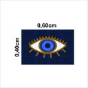 Ver imagem 2 de Capacho Tapete Vinil Olho Grego 60x40 Cm Azul Marinho.