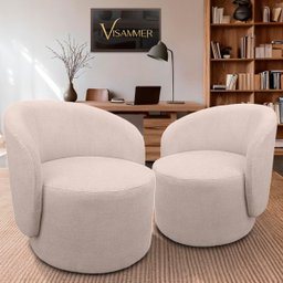 Poltrona Organica Tecido Boucle Confortavel Estilosa Visammer - 3