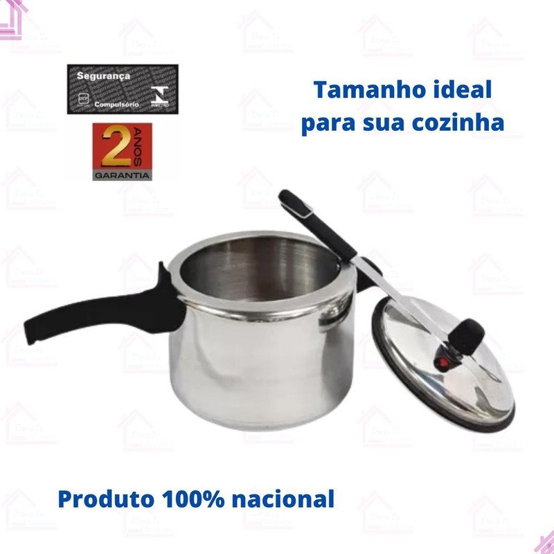 Panela de Pressão Lares Alumínio 4,5 Litros + Borracha Extra - 4