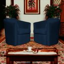 Ver imagem 1 de Kit 2 Poltronas Decorativa Alana Veludo Azul Marinho - Londrilar