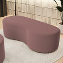 Ver imagem 2 de Puff Decorativo Orgânico para Living Quarto 140cm Orbit W01 Suede Rosê - Lyam Decor