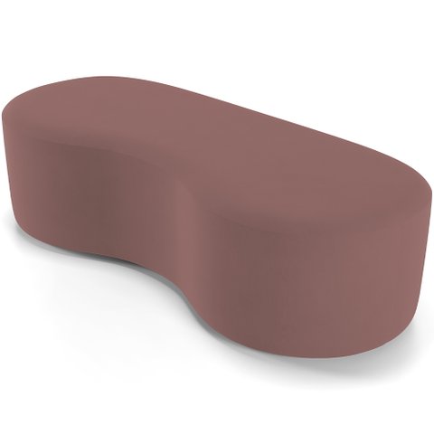 Puff Decorativo Orgânico para Living Quarto 140cm Orbit W01 Suede Rosê - Lyam Decor