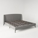 Ver imagem 3 de Cama Estofada Queen com Estrutura Reforçada e Design Moderno Florença Cinza