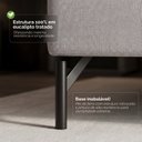 Ver mais imagens de Cama Estofada Queen com Estrutura Reforçada e Design Moderno Florença Cinza
