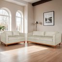 Ver imagem 2 de Kit Sofá 2 e 3 Lugares 180cm Europa Bouclé Bege