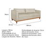 Kit Sofá 2 e 3 Lugares 180cm Europa Bouclé Bege - 4