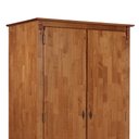 Ver imagem 3 de Guarda Roupa Solteiro Madeira Maciça 2 Portas 1 Gaveta 60406 Linz Móveis - Imbuia Glazer