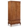 Guarda Roupa Solteiro Madeira Maciça 2 Portas 1 Gaveta 60406 Linz Móveis - Imbuia Glazer - 1