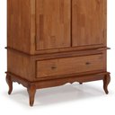 Ver imagem 4 de Guarda Roupa Solteiro Madeira Maciça 2 Portas 1 Gaveta 60406 Linz Móveis - Imbuia Glazer