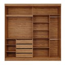 Ver imagem 3 de Guarda-Roupa Casal Elise 2 Portas de Correr 4 Gavetas com 4 Espelhos Grandes Pm Home