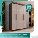 Ver imagem 6 de Guarda-roupa Solteiro 4 Portas 3 Gavetas Espanha - Mais Móveis Newcanion/offwhite