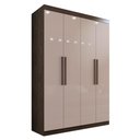 Ver imagem 1 de Guarda-roupa Solteiro 4 Portas 3 Gavetas Espanha - Mais Móveis Newcanion/offwhite