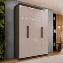 Ver imagem 2 de Guarda-roupa Solteiro 4 Portas 3 Gavetas Espanha - Mais Móveis Newcanion/offwhite