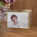 Ver imagem 6 de Porta Retrato Vidro Reto Prime Borda Dourada 15x20 Horizontal - Tuut