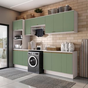 Lavanderia Modulada Kappesberg Celeste 9 Peças Branco/verde 310,5cm