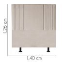 Ver imagem 3 de Cabeceira Estofada Grécia 140CM Casal Courino Bege - D A DECOR